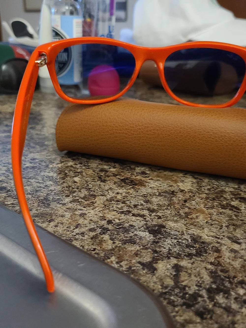 Ray-Ban Two-Tone Black and Orange Wayfarer Sunglasses
